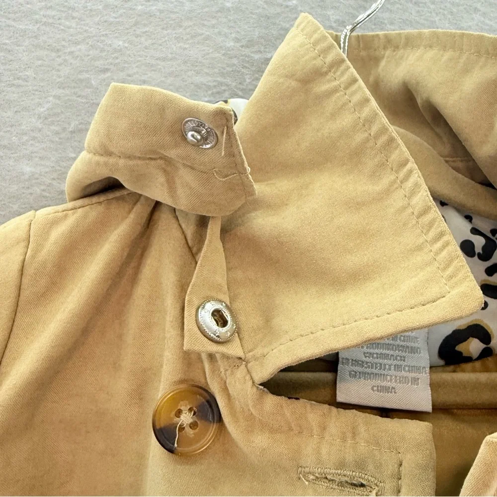 Tahari - Baby Girl Tan hooded jacket trenchcoat style A- line size 12 month‎